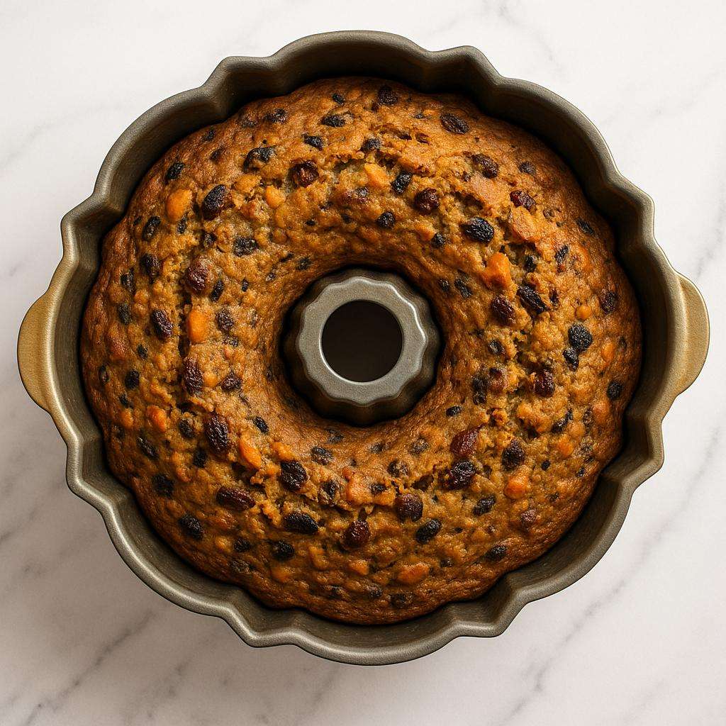 Tu Bishvat fruitcake with dried fruits, citrus, and nuts