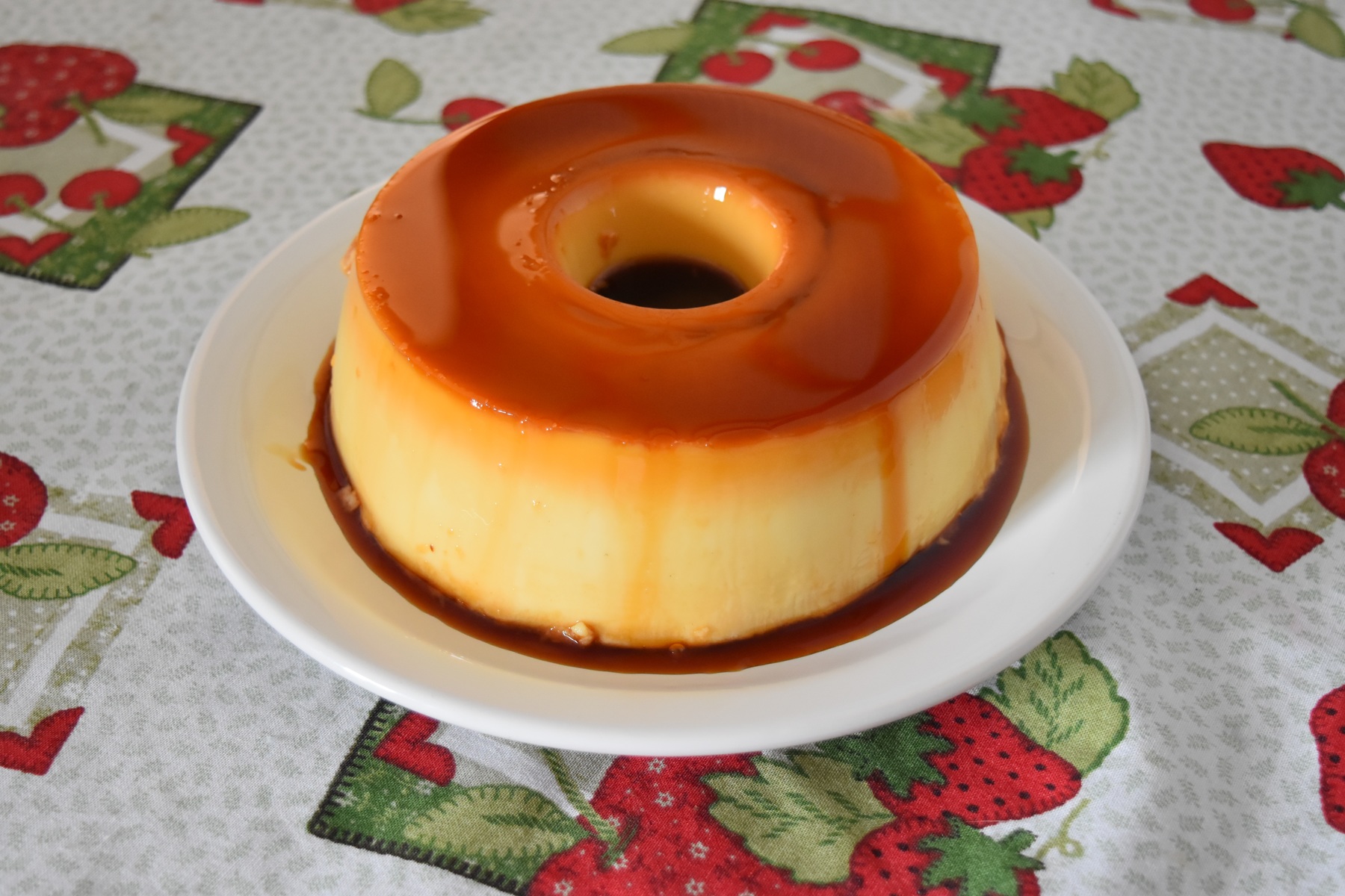 flan with condensed milk