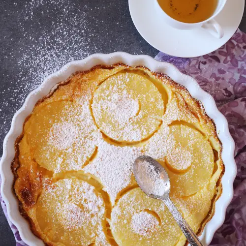 Pineapple & coconut clafoutis