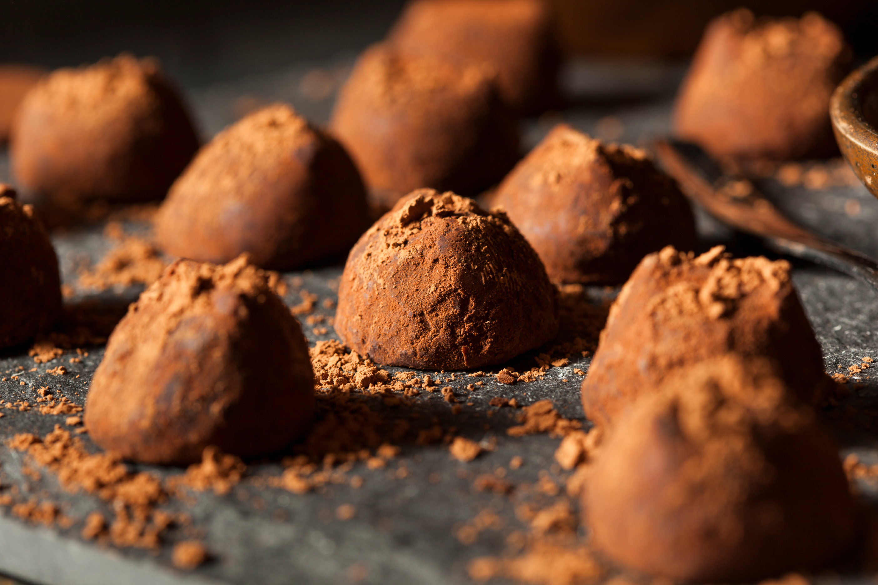 dark bitter chocolate truffles