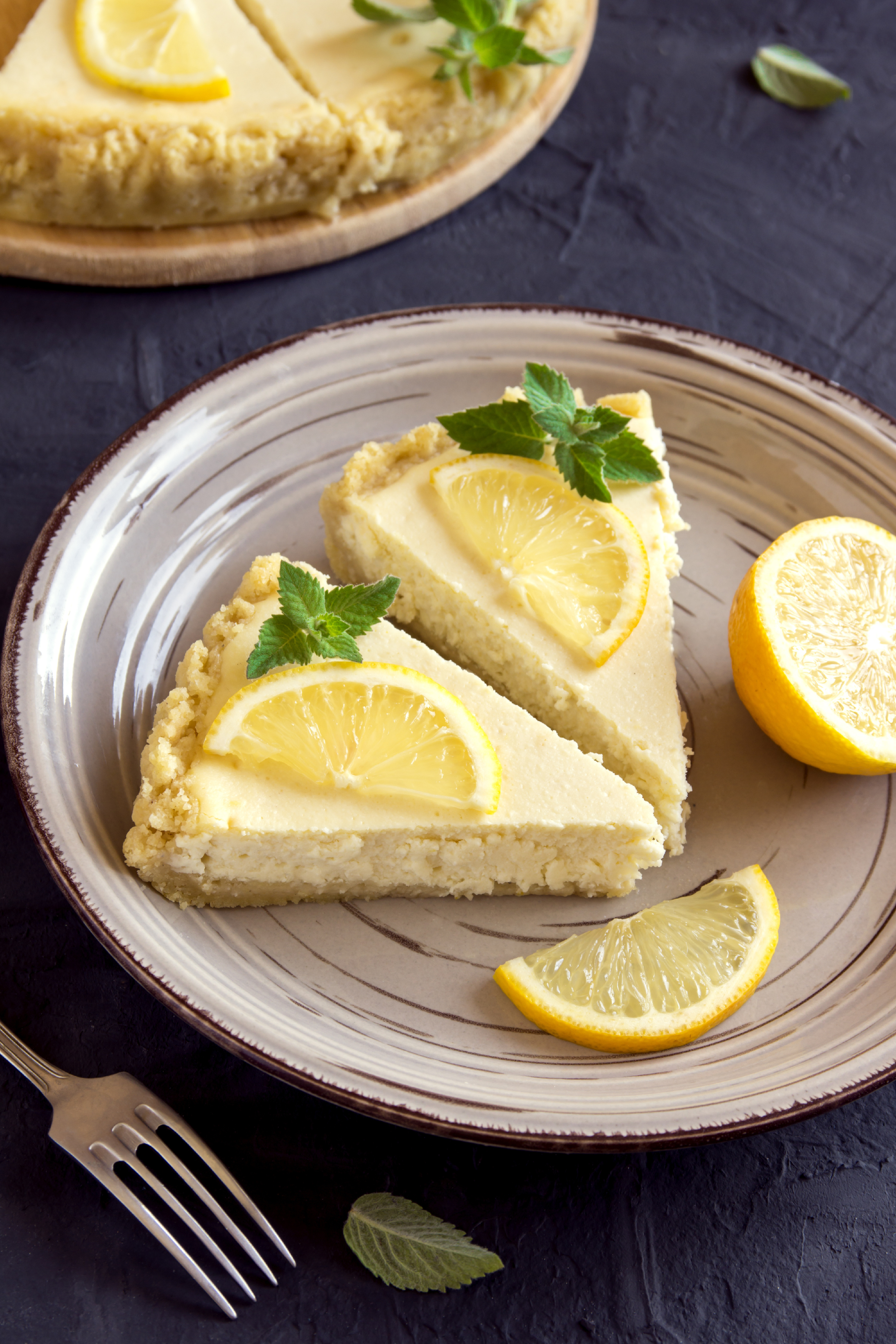Dairy free tofu lemon cheesecake