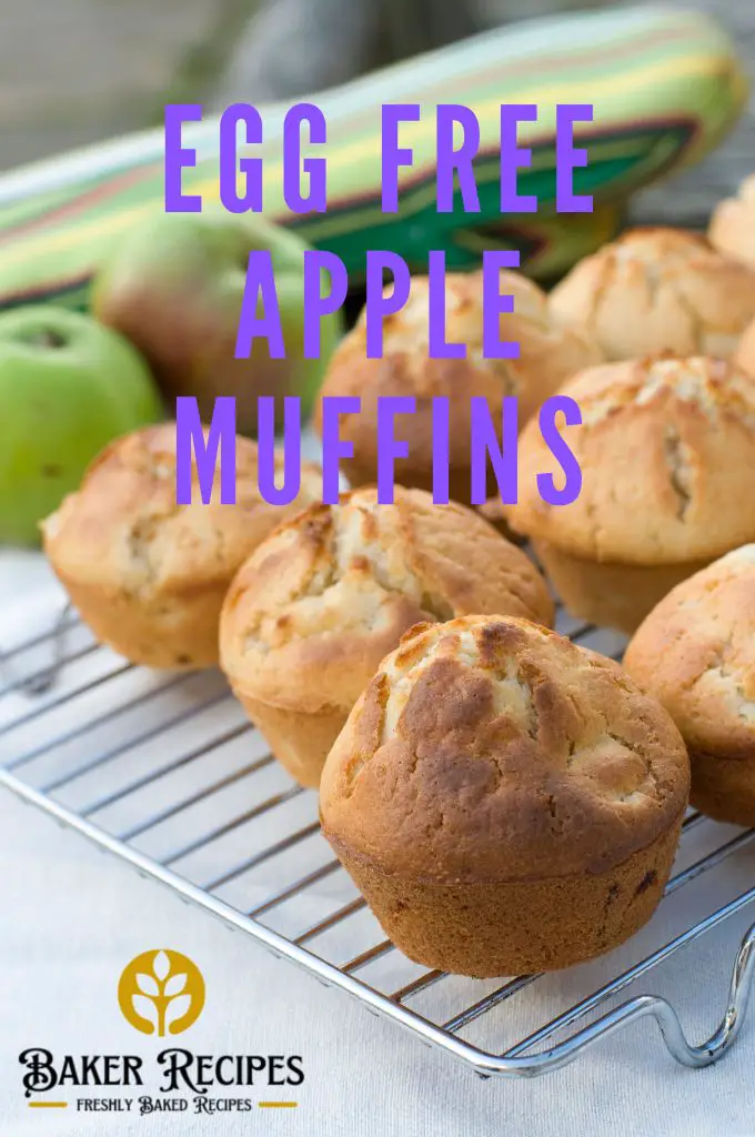 Homemade Eggless Apple Muffins