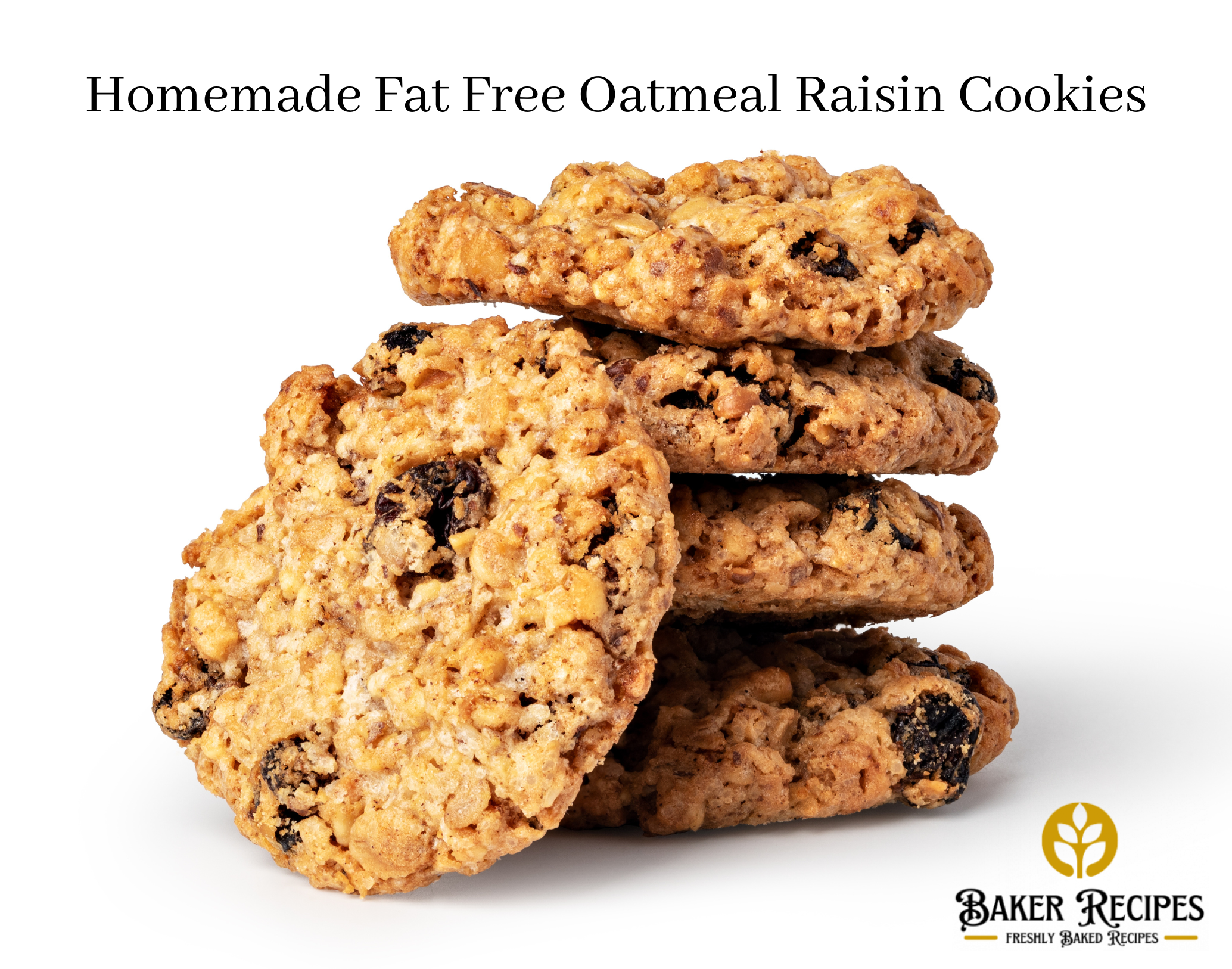 Homemade Fat Free Oatmeal Raisin Cookies