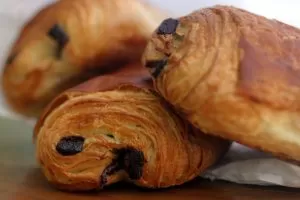 chocolate croissants (pan au chocolat)