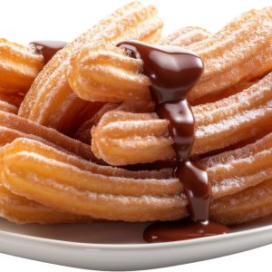 Quick Churros glazed with Homemade Chocolate Sauce